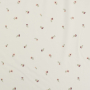 Tissu jersey de coton Fleurs Flores, blanc cassé
