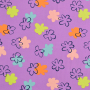 Tissu jersey de coton Fleurs Flower Art, baie clair