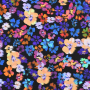 Tissu jersey de coton Fleurs Flower Bomb, noir