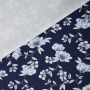 Katoenjersey Flower Print, donkerblauw