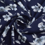 Katoenjersey Flower Print, donkerblauw