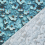 Katoenjersey flower wall, petrol