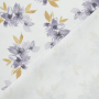 Tissu jersey de coton fleurs Flowers and Leaves Poppy, blanc cassé