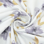 Tissu jersey de coton fleurs Flowers and Leaves Poppy, blanc cassé