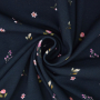 Katoenjersey flowers, marineblauw