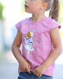 Katoenjersey flying dots, oudroze