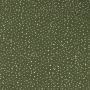 Katoenjersey flying dots, olijfgroen