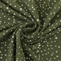 Katoenjersey flying dots, olijfgroen