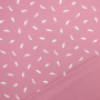 Tissu jersey de coton plumes flying feather, vieux rose