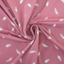 Tissu jersey de coton plumes flying feather, vieux rose