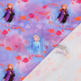 Katoenjersey Frozen 2 Elsa en Anna, paars