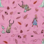 Tissu jersey de coton Reine des neiges Frozen, impression numérique, rose