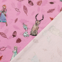 Tissu jersey de coton Reine des neiges Frozen, impression numérique, rose