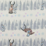 Katoenjersey Frozen winterbos, grijs wit