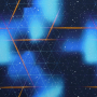 Katoenjersey Galaxy lights, blauw
