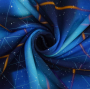 Katoenjersey Galaxy lights, blauw