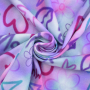 Katoenjersey Girly Graffiti, lichtlila