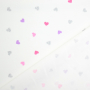 Tissu jersey de coton Coeurs Glamour Hearts, blanc cassé