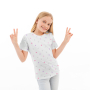 Tissu jersey de coton Coeurs Glamour Hearts, blanc cassé