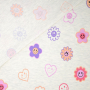 Cotton jersey Glitter Happy Faces, ecru melange