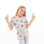 Cotton jersey Glitter Happy Faces, ecru melange