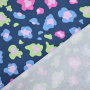 Tissu jersey de coton brillant Glitter Léopard, bleu