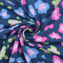 Tissu jersey de coton brillant Glitter Léopard, bleu