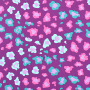 Tissu jersey de coton brillant Glitter Léopard, pourpre