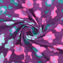 Tissu jersey de coton brillant Glitter Léopard, pourpre