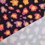 Tissu jersey de coton brillant Glitter Léopard, noir