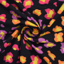 Tissu jersey de coton brillant Glitter Léopard, noir
