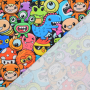 Baumwolljersey Happy Animals, multicolor