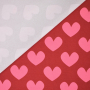 Tissu jersey de coton Coeurs Hearts, rouge foncé