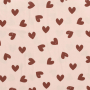 Tissu jersey de coton Coeurs, abricot