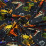 Katoenjersey Jurassic World, donkergrijs