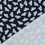 Katoenjersey, kleine boten, marineblauw