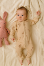 Baumwolljersey Kleine Giraffe, beige