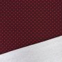 Tissu jersey de coton mini étoiles d‘amour, aubergine - rouge