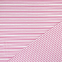 Tissu jersey de coton à rayures (petites) Amour, rose pâle – blanc