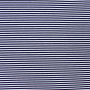 Katoenjersey little stripe love, marineblauw - wit
