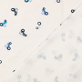 Tissu jersey de coton Petit tracteur, bleu