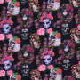 Baumwolljersey La Catrina, schwarz