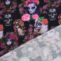 Baumwolljersey La Catrina, schwarz