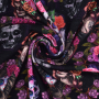 Baumwolljersey La Catrina, schwarz
