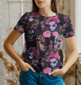 Baumwolljersey La Catrina, schwarz