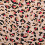 Tissu jersey de coton leo, vieux rose millennial