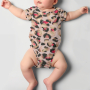 Tissu jersey de coton leo, vieux rose millennial