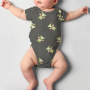 Tissu jersey coton Petit dragon, kaki