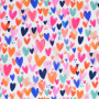 Tissu jersey de coton Coeurs lovely hearts, blanc