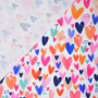 Tissu jersey de coton Coeurs lovely hearts, blanc